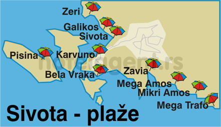 sivota mapa Sivota apartmani Leto 2018 | Sivota Letovanje u Grčkoj | Sivota  sivota mapa