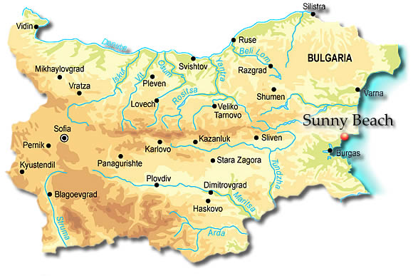 bugarska karta Sunčev Breg Leto 2018 | Letovanje u Bugarskoj | Leto 2018  bugarska karta