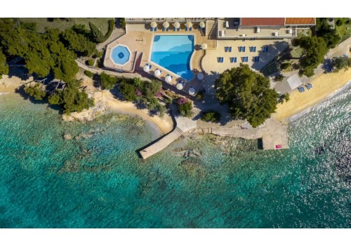 Hotel Aminess Bellevue Orebić Dalmacija Hrvatska letovanje pogled spreda odozgo
