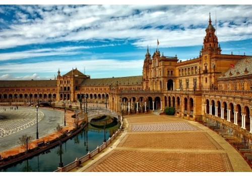 Plaza Espanja Andaluzija proleće putovanje avion Španija